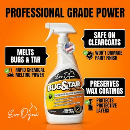 Evo Dyne Bug Remover 32 oz Car Cleaner Removes Tar, Sap & Grease
