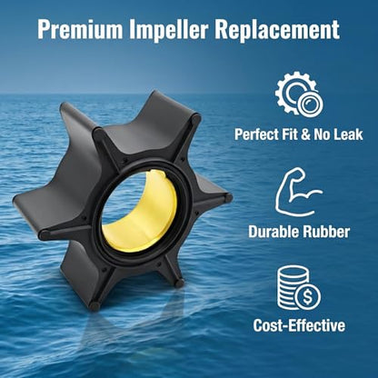 Water Pump Impeller 47-89983T 6-Vane for Mercury 30-70HP - size: 47-89983