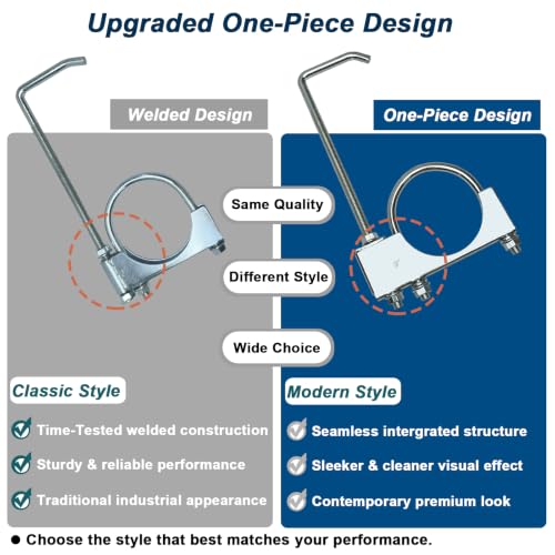 3" Exhaust Clamp With Hanger One-Piece Muffler Hanger, Pack of 2 - size: 3"-2 PACK（One-Piece)