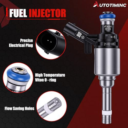 06H906036AE Fuel Injectors Set of 4 Compatible with 2015-2018 Q3 Q5 A3 2.0L - color: F-06H906036AE