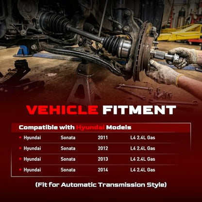 Betthand Front CV Axle Set Fit for 2011-2014 Hyundai Sonata 663720 663721 - size: 663720+663721