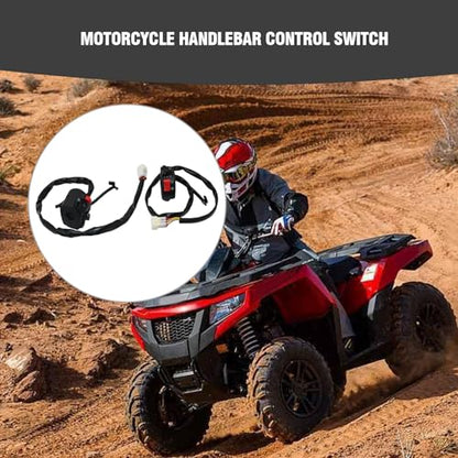 Anxingo Universal 7/8" 22mm Handlebar Control Switches for Motorcycle Turn Signal Low/High Beam Warning Light Flameout Switch