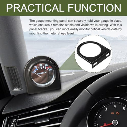 Single Gauge Mounting Panel, Gauge Bracket Holder, Dashboard Gauges Mounting Panel with Single Hole, Universal Metal Gauges Pillar Mount Pod Holder for Car, Truck, Boat and More (1PCS) - color: 1PCS