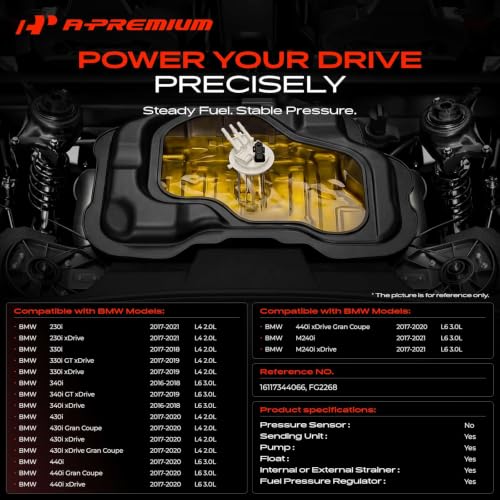 A-Premium Electric Fuel Pump Module Assembly Compatible with BMW