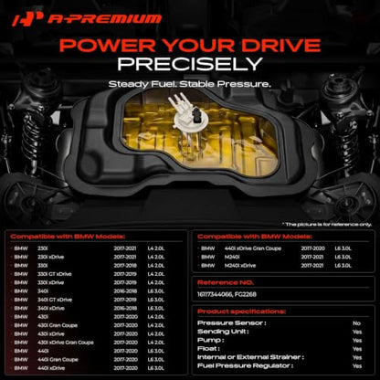 A-Premium Electric Fuel Pump Module Assembly Compatible with BMW