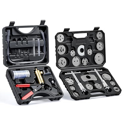 OMT 2 in 1 Brake Caliper Compression Tool & Radiator Fluid Bleeder Kit - color: Black