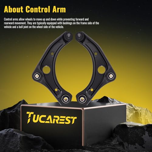TUCAREST K621576 K621577 (Pair) Front Lower Control Arm and Ball Joint Assembly Compatible With Ni-ssan 12-19 Versa 1.6L,15-19 Micra,14-19 Versa Note [# 545009KS1B 545019KS1B]