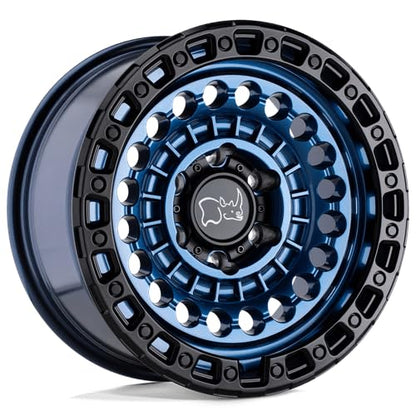 Black Rhino Hard Alloys SENTINEL 17X8.5 5X5.0 4.04-18mm COBALT BLUE W/BLACK RING - 1785STN-85127U71 - color: COBALT BLUE W/ BLACK RING, size: 17X8.5, 5X5.0, 4.04, -18mm