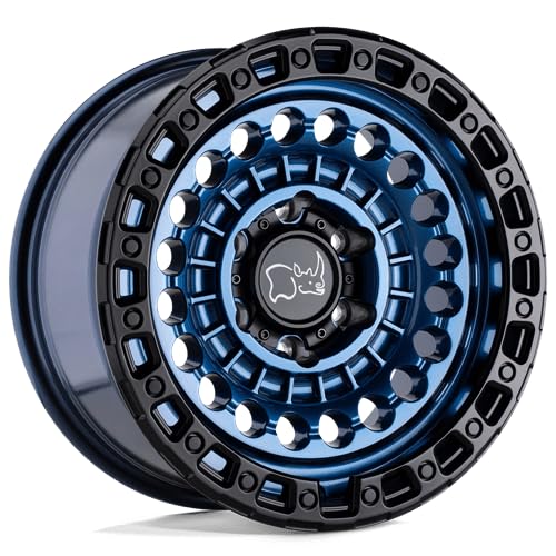 Black Rhino Hard Alloys SENTINEL 17X8.5 6X5.5 4.36-10mm COBALT BLUE W/BLACK RING - 1785STN-06140U12 - color: COBALT BLUE W/ BLACK RING, size: 17X8.5, 6X5.5, 4.36, -10mm