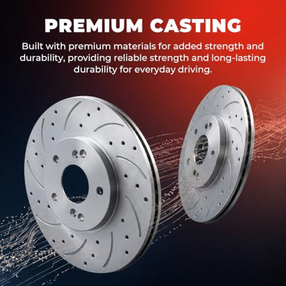 11.81 inch Front Rotors Kits Replacement for Honda Accord 2003-2011 - size: S-31275+P-787