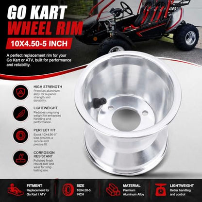 Aramox Wheel Rim, 10X4.50-5, 125mm