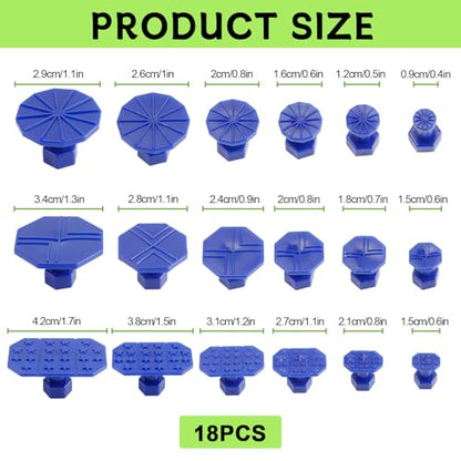 19PCS Car Dent Puller Kit, Dent Removal Tools,Paint-Safe Dents Repair Tool