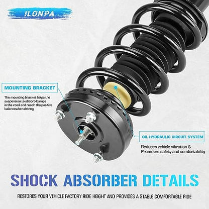 Front Struts Shocks w/Coil Springs for 2012-2022 Chrysler 300 5.7L S RWD/Dodge Challenger, 2011-2022 Dodge Charger RWD, 2013 2014 2015 2016 2017 2018 2019 2020 2021 Absorbers Assembly Replace 272665