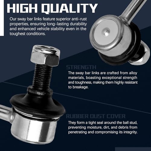K750123 Stabilizer Sway Bar Links Front Compatible With Lexus 2013-2018 ES300h,2013-2018 ES350,For Toyota 2013-2018 Avalon,2007-2017 Camry - size: K750123