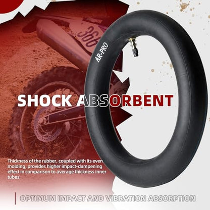 (2-Pack) AR-PRO 3.00/3.50-12" Dirt Bike Inner Tubes with TR4 Valve Stem - 80/200-12 Motocross Bike Tire Replacement Inner Tubes Compatible with Honda CRF50/XR70, Yamaha TTR 90/100, and More - size: 3.00/3.50-12", TR4 Valve