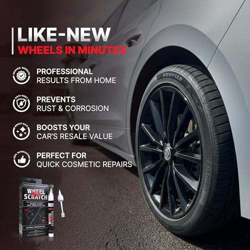 Wheel Scratch Fix® Gloss Black Rim Touch Up Paint, Wheel Scratch Repair Kit - color: Black - Gloss - Kit
