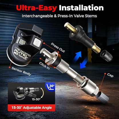 Autel TPMS Sensors, MX-Sensor 315+433MHz, Universal Tire Pressure Sensor