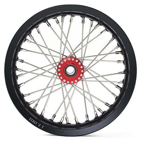 TOFR 14"x2.15" Front Spoke Wheel Rim Red Hub for Sur-Ron Light Bee X LBX - color: Red, size: 14" Front