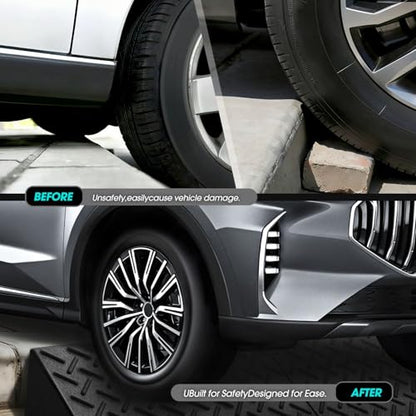 DNA Motoring 7.7" Rise Rubber Curb Ramp Heavy Duty Loading Driveway Ramp Threshold Ramp 39" W x 19.7" D x 7.7" H for Loading Dock, Warehouse, Motorcycles, Cars, TOOLS-00654 - style: 7.7 in