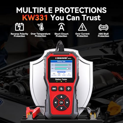 KONNWEI KW331 6V 12V 24V Car Battery Tester with Cloud Report