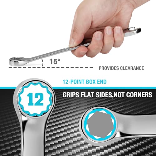 DURATECH 9/16" Combination Wrench, SAE - size: 9/16"
