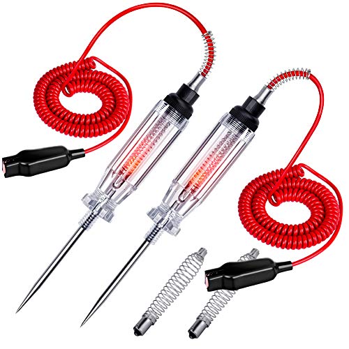 2PCS Automotive Circuit Tester, 6-24V with Replacement Indicator Light - size: 2-Packs