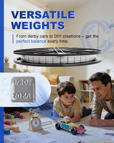 Upgraded 1/2oz, Steel Adhesive Stick-On Roll Wheel Weights, Gray 300pcs - color: Roll-Gray, size: 0.5oz - 1Roll