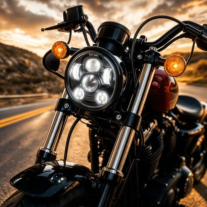 Eagle Lights 8900BG3 5 3/4" LED Headlight for Harley Davidson and Indian Motorcycles - Generation III/Black Kit - color: Black
