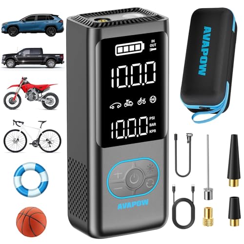 AVAPOW Portable Tire Inflator, 150 PSI Cordless Air Compressor