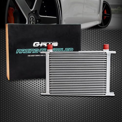 G-PLUS 25 Row AN10-10AN Universal Transmission Racing Engine Oil cooler - color: Silver, size: 25 Row AN10