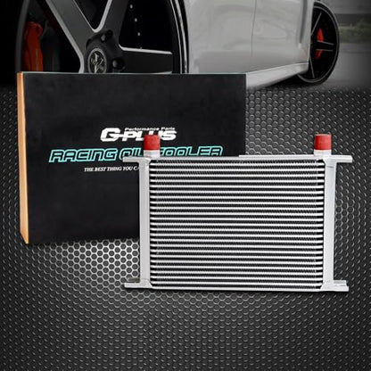 G-PLUS 25 Row AN10-10AN Universal Transmission Racing Engine Oil cooler - color: Silver, size: 25 Row AN10