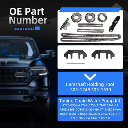 Timing Chain Water Pump Kit with 303-1248 Camshaft Holding Tool