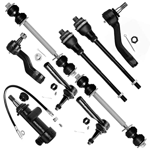 SCITOO 9pcs Front Suspension Kit Inner Outer Tie Rod End Sway Bar Link Idler Pitman Arm Fit 1999-2006 For Chevy Silverado 1500 4WD 2000-2006 For Chevy Tahoe 1999-2006 For Gmc Sierra 1500 4WD