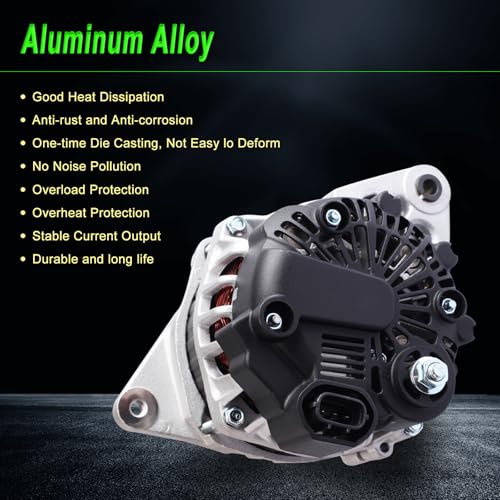 Alternator 90A Fit 2007-2012 Hyundai Elantra 10-11 Kia Soul 2.0L L4 - size: 2007-2012 Elantra