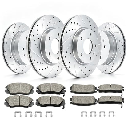 Acinoparts Front (12.64”) and Rear Brake Kit for 2010-2017 GMC Terrain - size: ABK01001