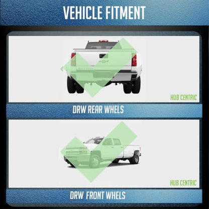 Wheel Accessories Parts 4 Pcs Hub Centric Wheel Spacers 8 on 210mm 8x210mm 2.00 Inch Thick 154.2mm Hub M14x1.5 Thread Stud Fits Chevrolet Silverado GMC Sierra 3500HD (Dually) - size: No Lip, style: 2.00" Alum (4 Pack)