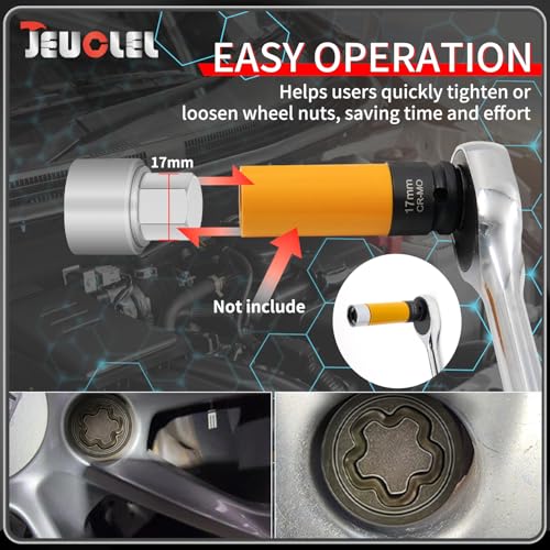 L Wheel Locking Nut Key for Audi, Socket OD 27mm - ID 25mm - size: Socket L