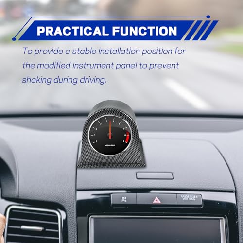 wuyaoyao Universal 2" 52mm Single Hole Dash Gauge Pod Holder, Carbon Fiber - color: Carbon Fiber, size: 1-Hole