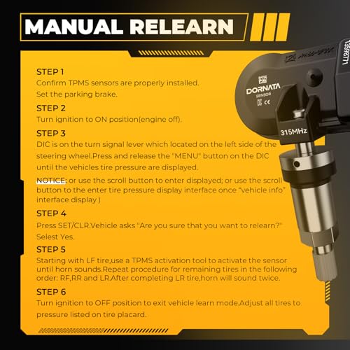 TPMS Sensor,315Mhz Pre-Programmed GM Tire Pressure Monitoring Sensor - size: 4 PCS
