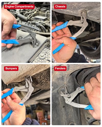 Car Clip Pliers, Panel Clip Removal Tool for Plastic Fasteners, Blue - color: Blue