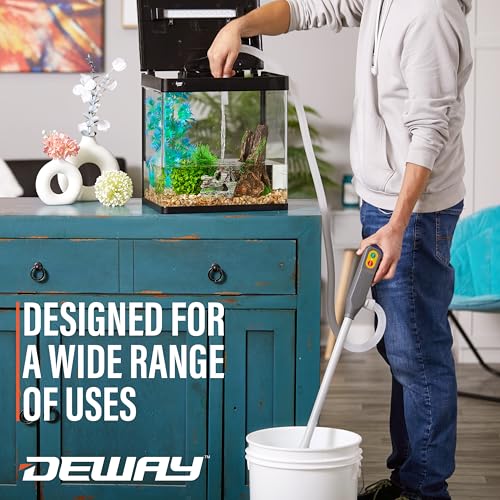 Deway Stick Fuel Pump, Basic Hands-Free, 51in Clear Hose, 4-AA, 3.2 GPM - style: Basic No Auto-Stop
