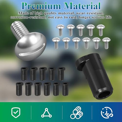 Center Caps Screws&Insert for 1980-1996 Ford F-150 & Bronco,1992-1996 Van - style: 12 Sets