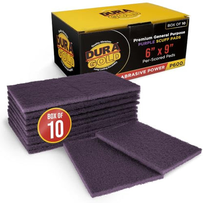 Dura-Gold 6" x 9" Purple Medium Fine 600 Grit General Purpose Scuff Pads - color: Purple