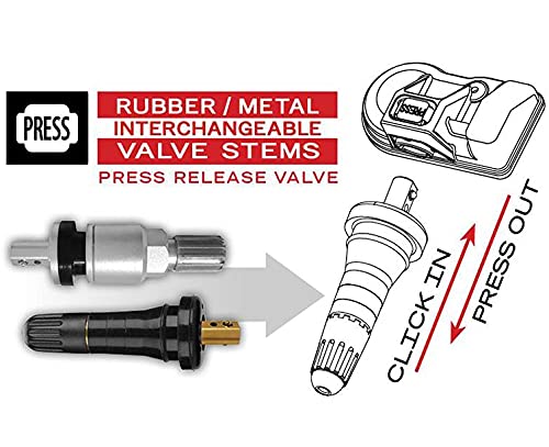 Autel MaxiTPMS MX Sensor 8pcs Pack Metal Stem 315/433MHz TPMS Sensor Universal Tire Sensor Programmed by TPMS Tool TS401 TS408 TS501 TS508 TS601 TS608 MK808TS MX808TS MS906TS ITS600 - size: 8pcs 1-Sensor M
