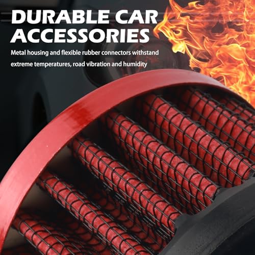 25mm Cold Air Intake Filter,Cold Air Filter with 1"-1.5" Adjustable Drive Hose Clamp for Secure Fit and Improved Airflow,Car Accessories Compatible with Car Airs Intake Systems