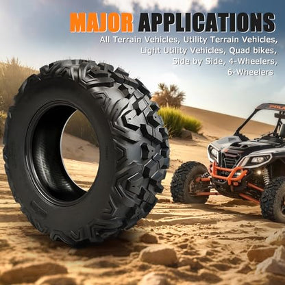 TRIPOWER All Terrain Tires 26x11-14 ATV UTV Trail Sand Mud Off-Road Tire, 6-Ply Tubeless, Set of 2 - size: 26x11-14