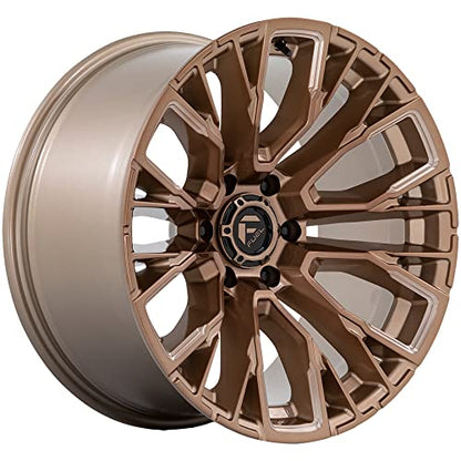 17x9 Fuel D850 Rebar Platinum Bronze Milled Wheel 6x5.5 (-12mm) - color: PLATINUM BRONZE MILLED, size: 17X9,6X5.5,-12mm