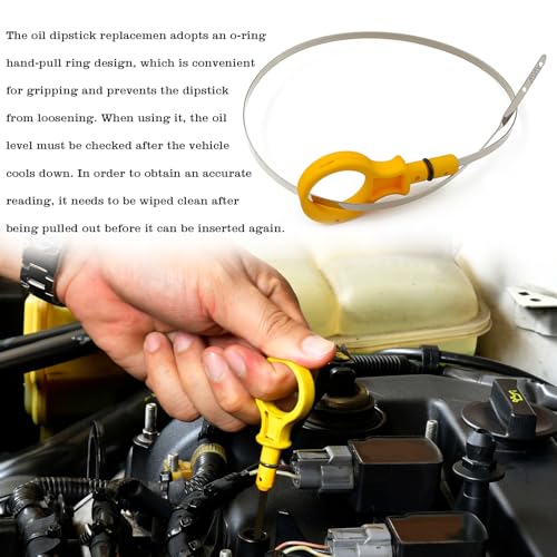 CJ5Z-6750-A Engine Oil Dipstick Indicator, Compatible with Ford Edge Escape Explorer Focus Fusion Taurus, Lincoln Continental MKC MKT MKX MKZ, 2.0L Fluid Indicator Oil Stick - size: CJ5Z-6750-A