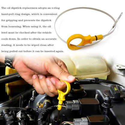 CJ5Z-6750-A Engine Oil Dipstick Indicator, Compatible with Ford Edge Escape Explorer Focus Fusion Taurus, Lincoln Continental MKC MKT MKX MKZ, 2.0L Fluid Indicator Oil Stick - size: CJ5Z-6750-A