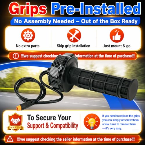 Full Twist Throttle for Macfox, Surron Throttle Grip for HappyRun Qlife - color: Charcoal